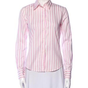 Loro Piana Button-Up Top. Gorgeous NEVER WORN
Striped Pink and white, fitted.